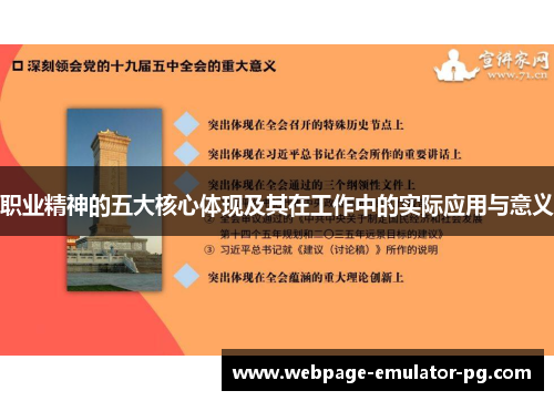 职业精神的五大核心体现及其在工作中的实际应用与意义